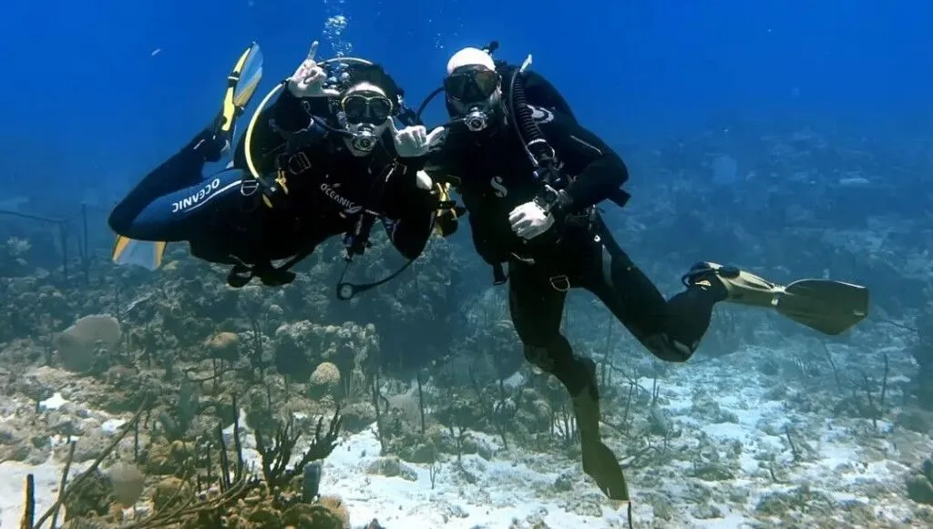 Buceadores durante una inmersión
