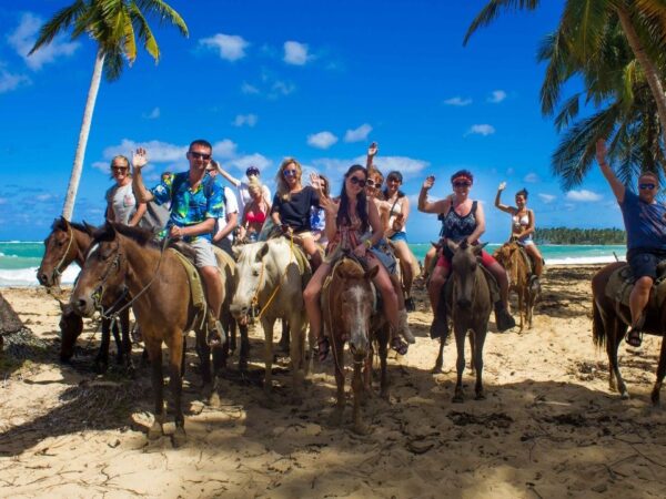 Paseo a caballo con transporte